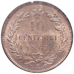 Vittorio Emanuele II (1861-1878) 10 Centesimi 1867 H - Nomis...