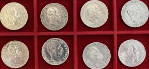 Victor Emmanuel II (1861-1878) Lot of 8 pieces of 5 lire ...