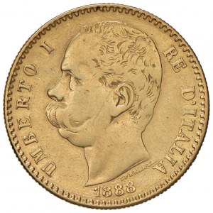 Umberto I. (1878-1900) 50 Lira 1888 - Nomisma 976 AU RR Von Mo...