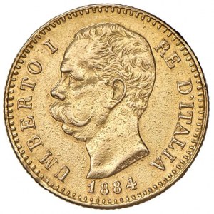 Umberto I (1878-1900) 20 Lire 1884 - Nomisma 983 AU RR Da mo...