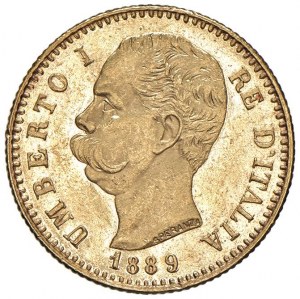 Umberto I (1878-1900) 20 Lire 1889 - Nomisma 987 AU R Colpet...