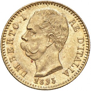 Umberto I (1878-1900) 20 Lire 1893 - Nomisma 990 AU Colpetti...
