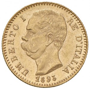 Umberto I (1878-1900) 20 Lire 1893 - Nomisma 990 AU Primo 1 ...