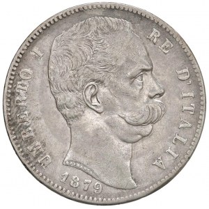 Umberto I (1878-1900) 5 Lire 1879 - Nomisma 993 AG...