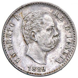 Umberto I (1878-1900) 50 cents 1889 - Nomisma 1011 AG R ...