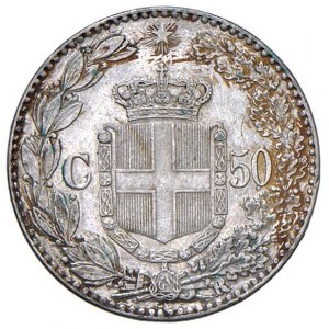 Umberto I (1878-1900) 50 Centesimi 1889 - Nomisma 1011 AG R ...