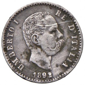 Umberto I (1878-1900) 50 centů 1892 - Nomisma 1012 AG RR...