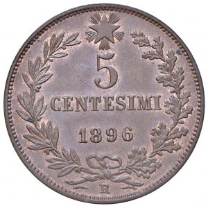 Umberto I (1878-1900) 5 Centesimi 1896 - Nomisma 1022 CU R E...