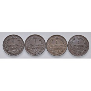 Umberto I (1878-1900) Centesimo 1895, 1896, 1899 e 1900 - CU...