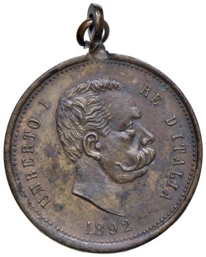 Humbert I (1878-1900) Medal - 20 Marches Token - CU (...