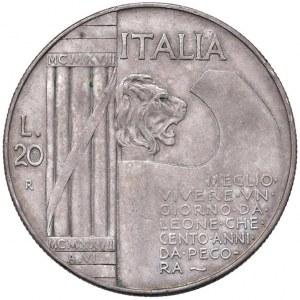 Vittorio Emanuele III (1900-1946) 20 Lire 1928 Elmetto - Nom...