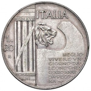 Viktor Emanuel III (1900-1946) 20 Lire 1928 Helma - Nom...