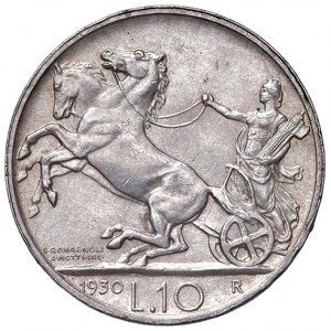 Viktor Emanuel III (1900-1946) 10 lír 1930 - Nomisma 111...