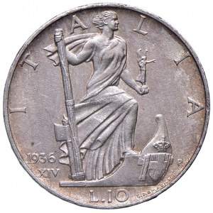 Vittorio Emanuele III (1900-1946) 10 Lire 1936 - Nomisma 112...