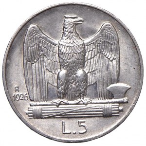 Viktor Emanuel III (1900-1946) 5 Lire 1926 - Nomisma 1131...