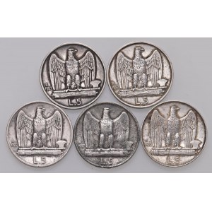 Vittorio Emanuelle III (1900-1946) 5 lire 1927 (4) e 1929 - ...