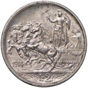 Vittorio Emanuele III (1900-1946) 2 Lire 1914 - Nomisma 1163...