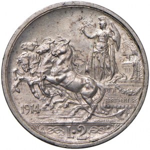 Victor Emmanuel III (1900-1946) 2 Lire 1914 - Nomisma 1163...