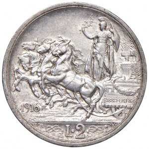 Vittorio Emanuele III (1900-1946) 2 Lire 1916 - Nomisma 1165...