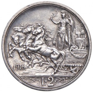 Viktor Emanuel III (1900-1946) 2 liry 1916 - Nomisma 1165...
