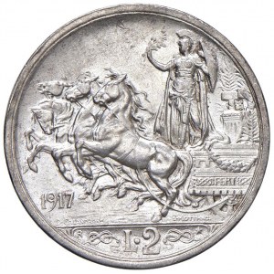 Vittorio Emanuele III (1900-1946) 2 Lire 1917 - Nomisma 1166...