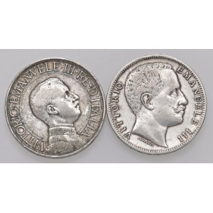 Vittorio Emanuele III (1900-1946) 2 Lire 1907 e 1912 - AG Lo...
