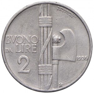Vittorio Emanuele III (1900-1946) 2 Lire 1926 - Nomisma 1170...