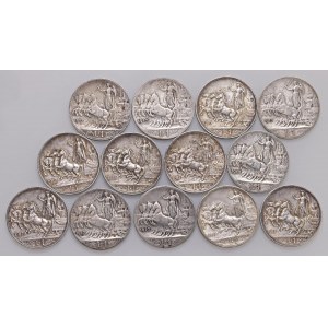 Vittorio Emanuele III (1900-1946) Lotto di tredici pezzi da ...