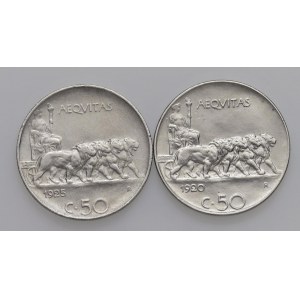 Vittorio Emanuele III (1900-1946) 50 Centesimi 1920 L e 1925...
