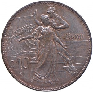 Victor Emmanuel III (1900-1946) 10 Cents 1911 Cinquante...