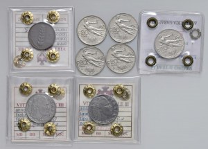 Victor Emmanuel III - Lot of 8 coins as pictured of cu...