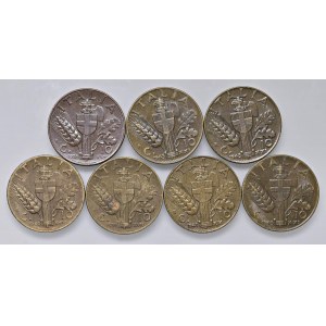 Victor Emmanuel III (1900-1946) Lot de sept pièces de 10...