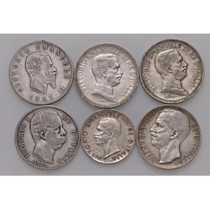 Lotto di monete del regno d'Italia: 10 Lire 1927**, 5 Lire 1...