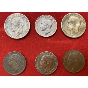 Lotto di monete di rame come da foto, da notare 10 Centesimi...