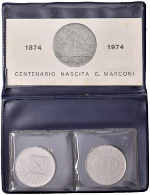ITALSKÁ REPUBLIKA (1946-) 100 lir 1974 Marconi Proof - AC...