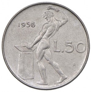 REPUBBLICA ITALIANA (1946-) 50 Lire 1956 - AC Splendido esem...
