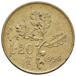 Repubblica italiana (1946-) 20 Lire 1956 Prova P in cerchio ...