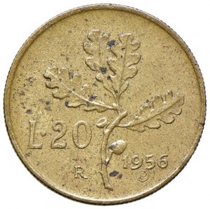 Italian Republic (1946-) 20 Lire 1956 Proof P in circle ...