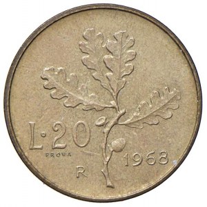 République italienne (1946-) 20 Lire 1968 Proof - BR RR...