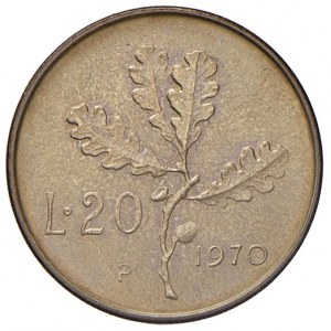 REPUBBLICA ITALIANA (1946-) 20 Lire 1970 P au lieu de R - BA (g...