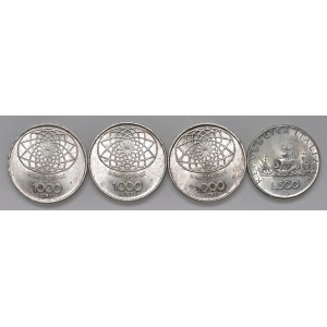 REPUBBLICA ITALIANA (1946-) Lotto di tre pezzi da 1.000 lire...