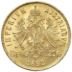 AUSTRIA Franz Joseph I (1848-1916) 8 Florins 1892 Rest...