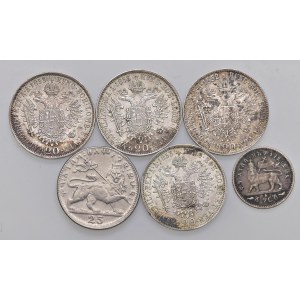 AUSTRIA Lotto di quattro monete come da foto. Inoltre, due m...