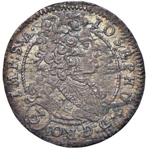 RAKOUSKO Čechy - Josef I. (1705-1711) 3 Kreuzer 1710 PM - KM ...