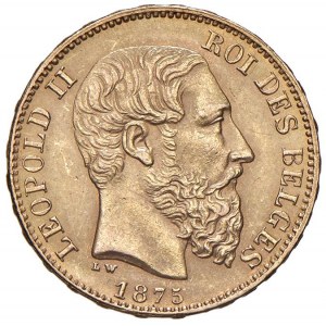 BELGIQUE Léopold II (1865-1909) 20 Francs 1875 - KM 37 AU (g...