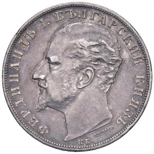 BUŁGARIA Ferdynand I (1887-1918) 5 Lewa 1894 - KM 18 AG (g ...