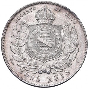 BRASILE Pietro II (1831-1889) 2.000 Reis 1889 - KM 485 AG (g...