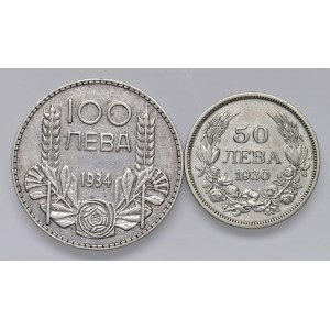 BULGARIA Boris III (1918-1943) 100 Leva 1934 e 50 Leva 1930 ...
