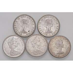 KANADA Alžběta II (1952-2022) Sada 5 mincí 50 centů...