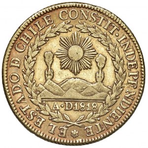 CILE 8 Escudos 1834 IJ - KM 84; Fr. 33 AU (g 26,81) Dalla no...